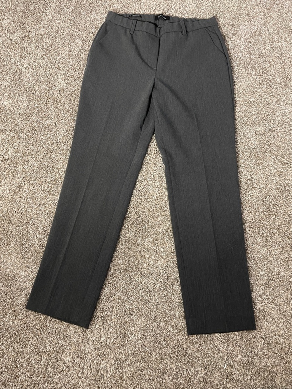Talbots Gray Dress Pants with Black Waistband